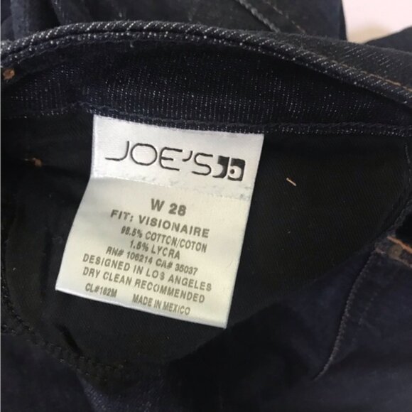 Joe's Jeans The Visionnaire Boot Leg Stretch Mid Rise Skinny Jean Pants Dark 28 - Picture 7 of 16